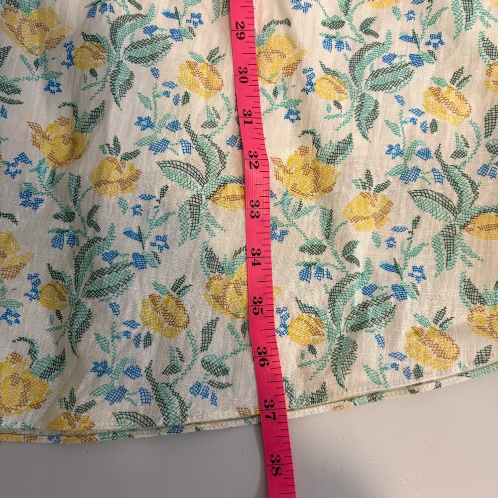 Bloomingdale's NWT Yellow/Green Floral‎ Puff Sleeve Dress - Picture 8 of 8